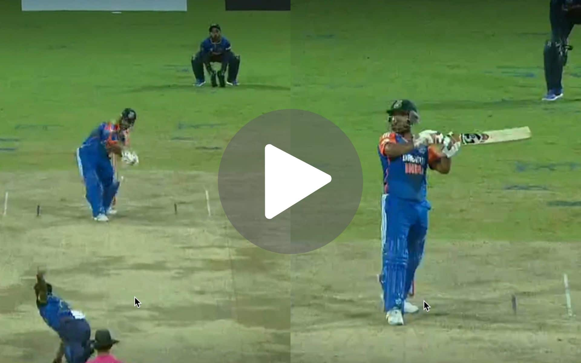 [Watch] Rishabh Pant Brings Out An Outrageous Helicopter Shot Vs Sri Lanka For A Massive Six